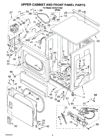 04 - Upper Cabinet And Front Panel Parts parts for Whirlpool Dryer CSP2741KQ2 from AppliancePartsPros.com