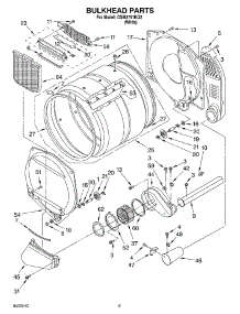 03 - Bulkhead Parts parts for Whirlpool Dryer CGM2751KQ2 from AppliancePartsPros.com
