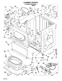 02 - Cabinet Parts parts for Whirlpool Dryer CGE2761KQ1 from AppliancePartsPros.com