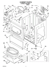 02 - Cabinet Parts parts for Whirlpool Dryer CEE2790KQ1 from AppliancePartsPros.com