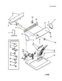 Top And Console parts for Whirlpool Dryer LGR3624JQ2 from AppliancePartsPros.com