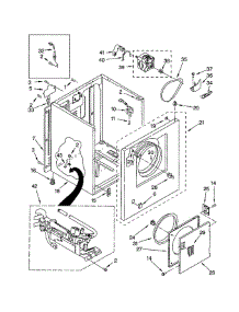 Cabinet parts for Whirlpool Dryer LGR3624JQ2 from AppliancePartsPros.com