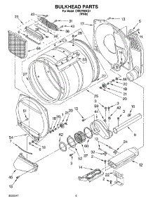 03 - Bulkhead Parts parts for Whirlpool Dryer CEE2760KQ1 from AppliancePartsPros.com