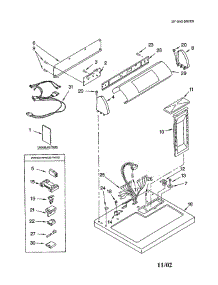 Top And Console parts for Whirlpool Dryer 7MGGX9868JQ1 from AppliancePartsPros.com