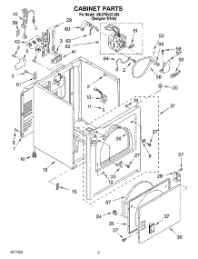 02 - Section parts for Whirlpool Dryer 3HLER5437JQ0 from AppliancePartsPros.com