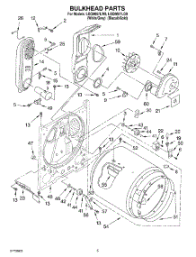 03 - Bulkhead parts for Whirlpool Dryer LGQ9857LW0 from AppliancePartsPros.com