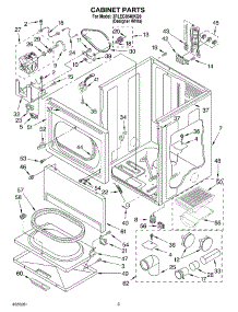 02 - Section parts for Whirlpool Dryer 3RLEC8646KQ0 from AppliancePartsPros.com