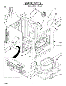 02 - Cabinet parts for Whirlpool Dryer GGX9868JQ3 from AppliancePartsPros.com