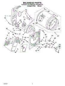 03 - Section parts for Whirlpool Dryer 4PLEC8647JT0 from AppliancePartsPros.com