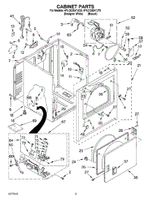 02 - Cabinet parts for Whirlpool Dryer 4PLGC8647JQ0 from AppliancePartsPros.com