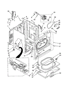 Cabinet parts for Whirlpool Dryer 7MGGX9868JQ1 from AppliancePartsPros.com