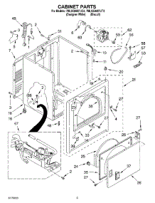 02 - Cabinet parts for Whirlpool Dryer 7MLGQ8857JT4 from AppliancePartsPros.com