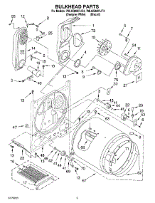 03 - Bulkhead parts for Whirlpool Dryer 7MLGQ8857JT4 from AppliancePartsPros.com