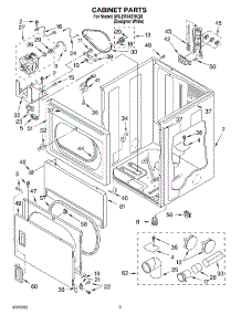 02 - Section parts for Whirlpool Dryer 3RLER5437KQ0 from AppliancePartsPros.com