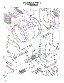03 - Section parts for Whirlpool Dryer 3RLER5437KQ0 from AppliancePartsPros.com
