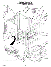 02 - Cabinet parts for Whirlpool Dryer GGW9878LG0 from AppliancePartsPros.com