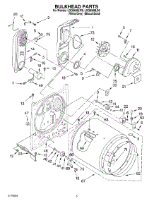 03 - Bulkhead parts for Whirlpool Dryer LGQ9508LG0 from AppliancePartsPros.com
