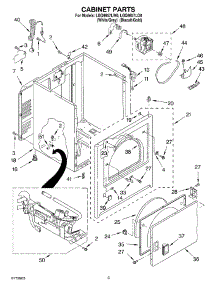02 - Cabinet parts for Whirlpool Dryer LGQ9857LG0 from AppliancePartsPros.com
