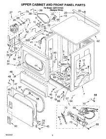 05 - Upper Cabinet And Front Panel parts for Whirlpool Dryer CSP2741KQ1 from AppliancePartsPros.com