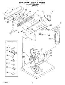 02 - Section parts for Whirlpool Dryer LEB6400LW0 from AppliancePartsPros.com