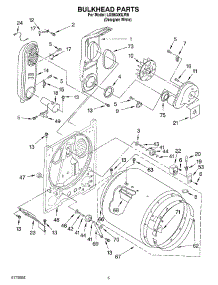 03 - Bulkhead parts for Whirlpool Dryer LGB6300LW0 from AppliancePartsPros.com
