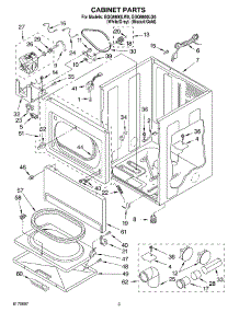 02 - Cabinet parts for Whirlpool Dryer GGQ9800LG0 from AppliancePartsPros.com