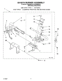 04 - 8318276 Burner parts for Whirlpool Dryer GGQ9800LG0 from AppliancePartsPros.com