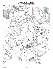 03 - Section parts for Whirlpool Dryer GEQ9800LW0 from AppliancePartsPros.com