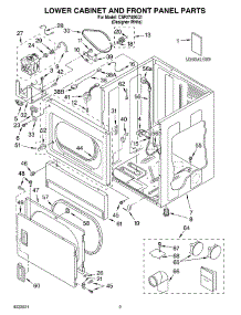 02 - Lower Cabinet And Front Panel, Lite parts for Whirlpool Dryer CSP2740KQ1 from AppliancePartsPros.com