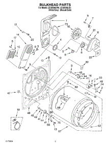 03 - Section parts for Whirlpool Dryer LEQ9508LW0 from AppliancePartsPros.com