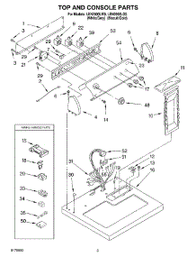 02 - Section parts for Whirlpool Dryer LEN2000LG0 from AppliancePartsPros.com