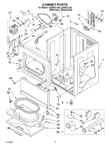 02 - Section parts for Whirlpool Dryer LEQ8611LG0 from AppliancePartsPros.com