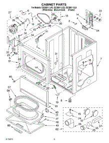 02 - Section parts for Whirlpool Dryer GEQ8811LG0 from AppliancePartsPros.com
