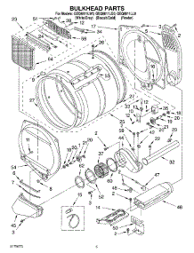 03 - Section parts for Whirlpool Dryer GEQ8811LG0 from AppliancePartsPros.com