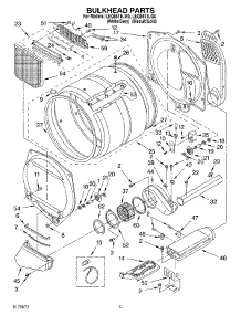 03 - Section parts for Whirlpool Dryer LEQ8611LW0 from AppliancePartsPros.com