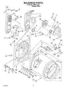 03 - Bulkhead parts for Whirlpool Dryer LGR6611LQ0 from AppliancePartsPros.com