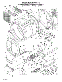 03 - Section parts for Whirlpool Dryer GEW9868KL1 from AppliancePartsPros.com