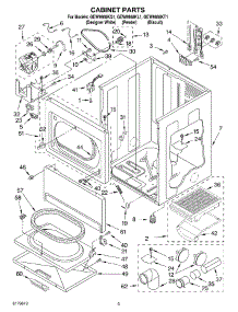 02 - Section parts for Whirlpool Dryer GEW9868KT1 from AppliancePartsPros.com