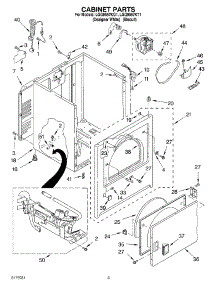 02 - Cabinet parts for Whirlpool Dryer LGQ9557KT1 from AppliancePartsPros.com
