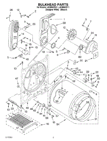 03 - Bulkhead parts for Whirlpool Dryer LGQ9557KT1 from AppliancePartsPros.com