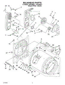 03 - Bulkhead parts for Whirlpool Dryer LGR7648KQ1 from AppliancePartsPros.com