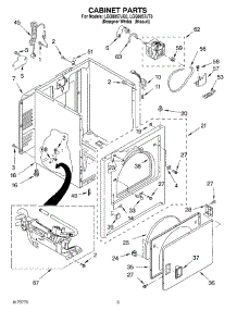 02 - Cabinet parts for Whirlpool Dryer LGQ8857JT3 from AppliancePartsPros.com