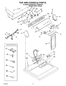 02 - Section parts for Whirlpool Dryer GEW9878JT1 from AppliancePartsPros.com