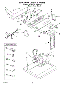 02 - Section parts for Whirlpool Dryer GEQ9858JT1 from AppliancePartsPros.com