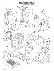 03 - Bulkhead parts for Whirlpool Dryer GGX9868JT2 from AppliancePartsPros.com
