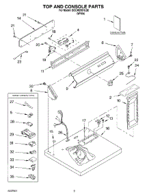 02 - Top And Console, Literature parts for Whirlpool Dryer GCGM2991LQ0 from AppliancePartsPros.com