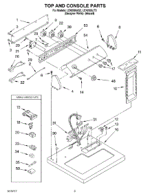 02 - Section parts for Whirlpool Dryer LEN2000JT2 from AppliancePartsPros.com