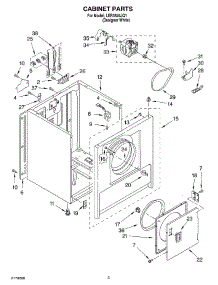 02 - Section parts for Whirlpool Dryer LER3624JQ1 from AppliancePartsPros.com