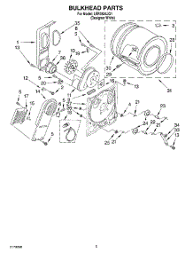 03 - Section parts for Whirlpool Dryer LER3624JQ1 from AppliancePartsPros.com