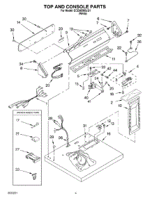 03 - Top And Console parts for Whirlpool Dryer GCEM2900JQ1 from AppliancePartsPros.com
